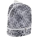 White And Black Modern Abstract Design Zip Bottom Backpack View2