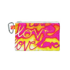 Pop Art Love Graffiti Canvas Cosmetic Bag (small) by essentialimage365