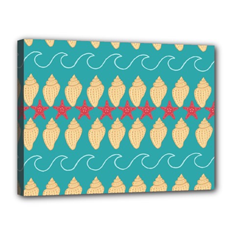 Starfish And Seashells  Sea Canvas 16  X 12  (stretched) by SychEva