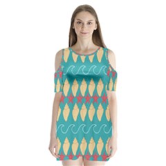 Starfish And Seashells  Sea Shoulder Cutout Velvet One Piece by SychEva
