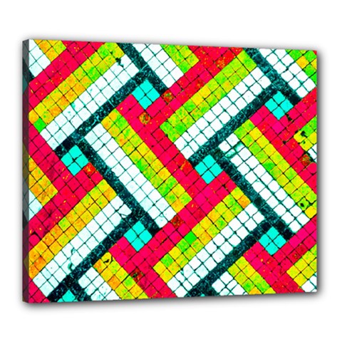 Pop Art Mosaic Canvas 24  X 20  (stretched) by essentialimage365