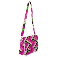 Pop Art Mosaic Shoulder Bag With Back Zipper by essentialimage365