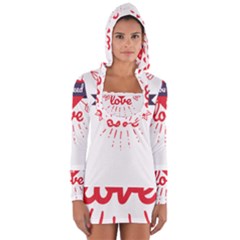 All You Need Is Love Long Sleeve Hooded T-shirt by DinzDas