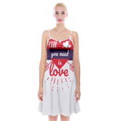 All You Need Is Love Spaghetti Strap Velvet Dress by DinzDas