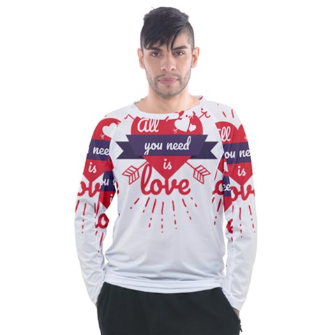 All You Need Is Love Men s Long Sleeve Raglan Tee by DinzDas