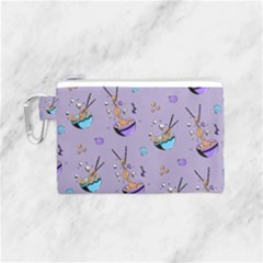 Japanese Ramen Sushi Noodles Rice Bowl Food Pattern Canvas Cosmetic Bag (small) by DinzDas