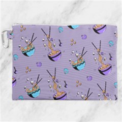 Japanese Ramen Sushi Noodles Rice Bowl Food Pattern Canvas Cosmetic Bag (xxl) by DinzDas