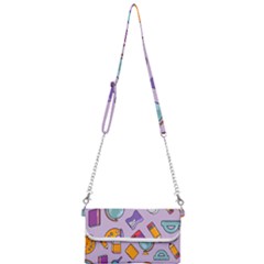 Back To School And Schools Out Kids Pattern Mini Crossbody Handbag by DinzDas