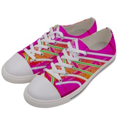 Pop Art Neon Wall Men s Low Top Canvas Sneakers by essentialimage365