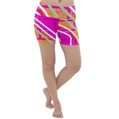 Pop Art Neon Wall Lightweight Velour Yoga Shorts by essentialimage365