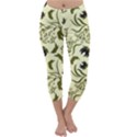 Folk flowers art pattern Floral abstract surface design  Seamless pattern Capri Winter Leggings  View1
