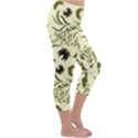 Folk flowers art pattern Floral abstract surface design  Seamless pattern Capri Winter Leggings  View3