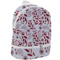 Folk flowers art pattern Floral abstract surface design  Seamless pattern Zip Bottom Backpack View2
