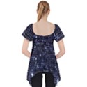 Geometric Dark Blue Abstract Print Pattern Lace Front Dolly Top View2