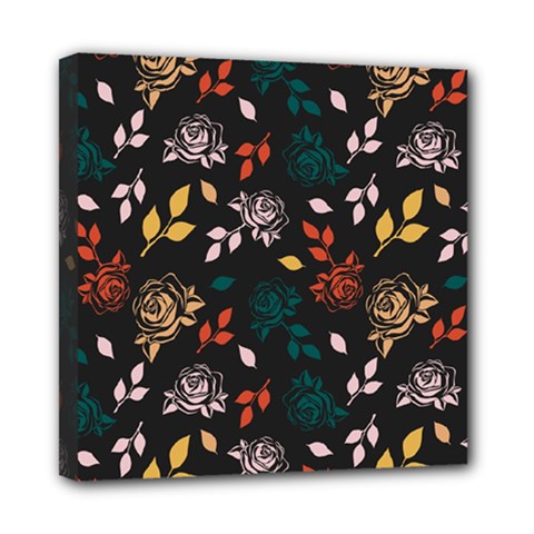 Rose Floral Mini Canvas 8  X 8  (stretched) by tmsartbazaar