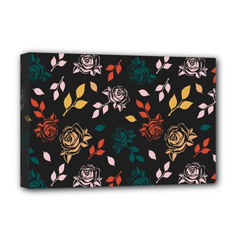Rose Floral Deluxe Canvas 18  X 12  (stretched) by tmsartbazaar
