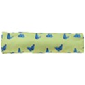 Blue butterflies at lemon yellow, nature themed pattern Full Print Rope Handle Tote (Small) View3