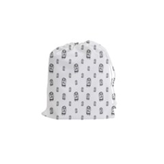 Sketchy Monster Pencil Drawing Motif Pattern Drawstring Pouch (small) by dflcprintsclothing