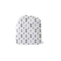 Sketchy Monster Pencil Drawing Motif Pattern Drawstring Pouch (Small) View2