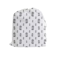 Sketchy Monster Pencil Drawing Motif Pattern Drawstring Pouch (xl) by dflcprintsclothing