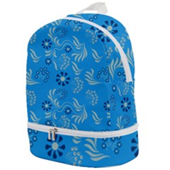 Folk Flowers Art Pattern Floral  Surface Design  Seamless Pattern Zip Bottom Backpack by Eskimos