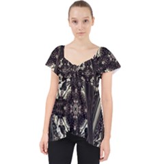 Honey Glazed Cross Lace Front Dolly Top by MRNStudios