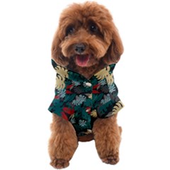 Tropical Autumn Leaves Dog Coat by tmsartbazaar