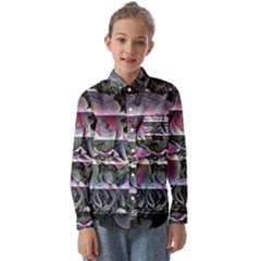 Techno Bouquet Kids  Long Sleeve Shirt by MRNStudios