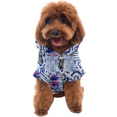 Blue Pastel Print Dog Coat by designsbymallika