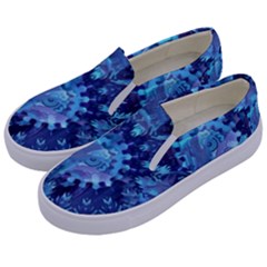 Fuzzball Mandala Kids  Canvas Slip Ons by MRNStudios