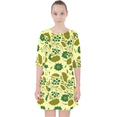 Folk Flowers Art Pattern Floral  Pocket Dress by Eskimos