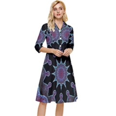 Framed Mandala Classy Knee Length Dress by MRNStudios