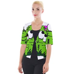 Cactus Cropped Button Cardigan by IIPhotographyAndDesigns