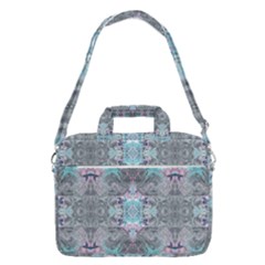 Turquoise Pink Module  Macbook Pro Shoulder Laptop Bag (large) by kaleidomarblingart