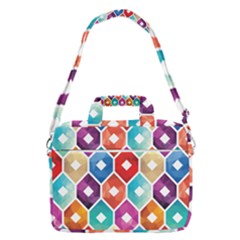 Hexagonal Color Pattern Macbook Pro Shoulder Laptop Bag (large) by designsbymallika