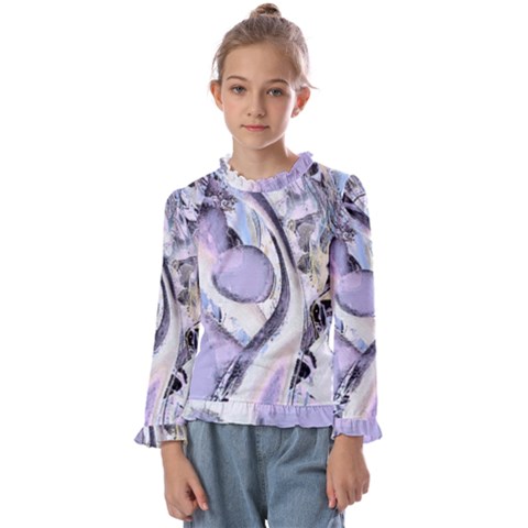 Landslide Baby Blue Kids  Frill Detail Tee by MRNStudios