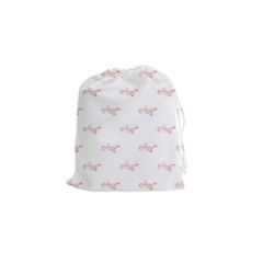 Amor Text Drawing Pattern Drawstring Pouch (small) by dflcprintsclothing