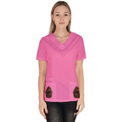 Cupcake Women s V-neck Scrub Top by snackkingdom