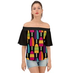Popsicle Off Shoulder Short Sleeve Top by snackkingdom
