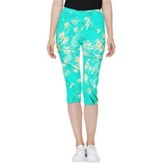 Pop Art Neuro Light Inside Out Lightweight Velour Capri Leggings  by essentialimage365