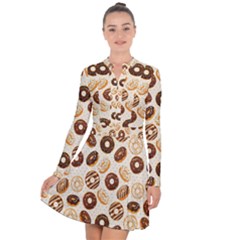 Chocolate Donut Love Long Sleeve Panel Dress by designsbymallika