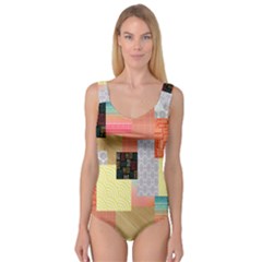 Tribal Mosaic Print Princess Tank Leotard  by designsbymallika