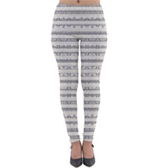 Mixed Gray Striped Ethnic Seamless Pattern Lightweight Velour Leggings by dflcprintsclothing