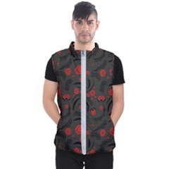 Folk Flowers Pattern Floral Surface Design Men s Puffer Vest by Eskimos