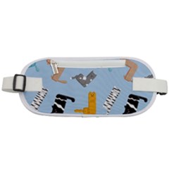 Unusual And Funny Tetris Cats Rounded Waist Pouch by SychEva