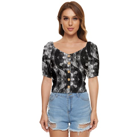 Gemini Mandala Button Up Blouse by MRNStudios