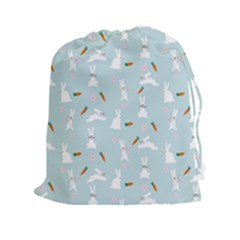 Funny And Funny Hares  And Rabbits In The Meadow Drawstring Pouch (2xl) by SychEva