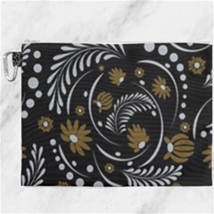 Folk Flowers Pattern Canvas Cosmetic Bag (xxxl) by Eskimos