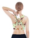 Folk flowers pattern Sports Bra With Pocket View2