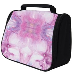 Pink Abstract Repeats Full Print Travel Pouch (big) by kaleidomarblingart